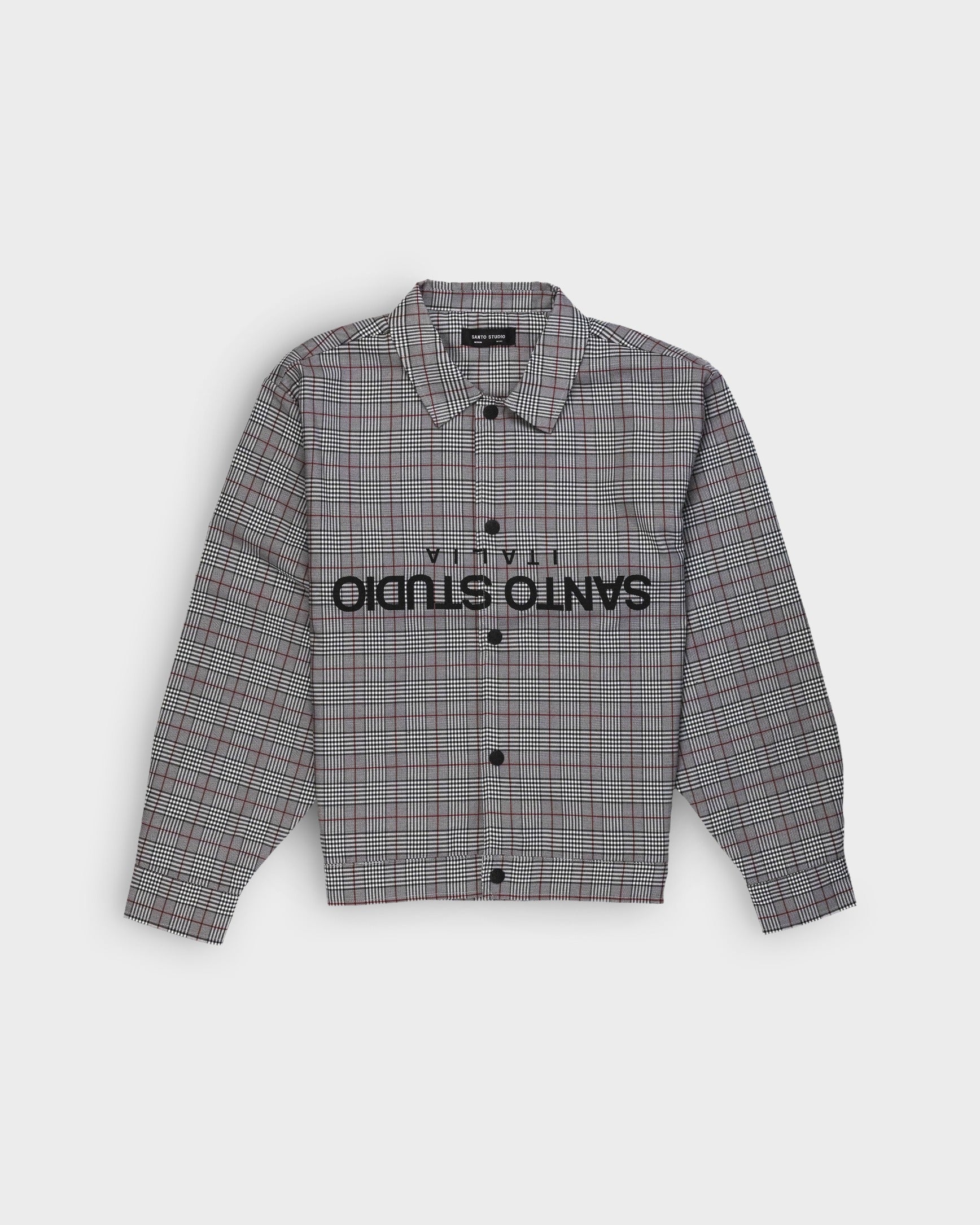 Plaid Button Up Shirt Jacket - Bear Degidio Edition