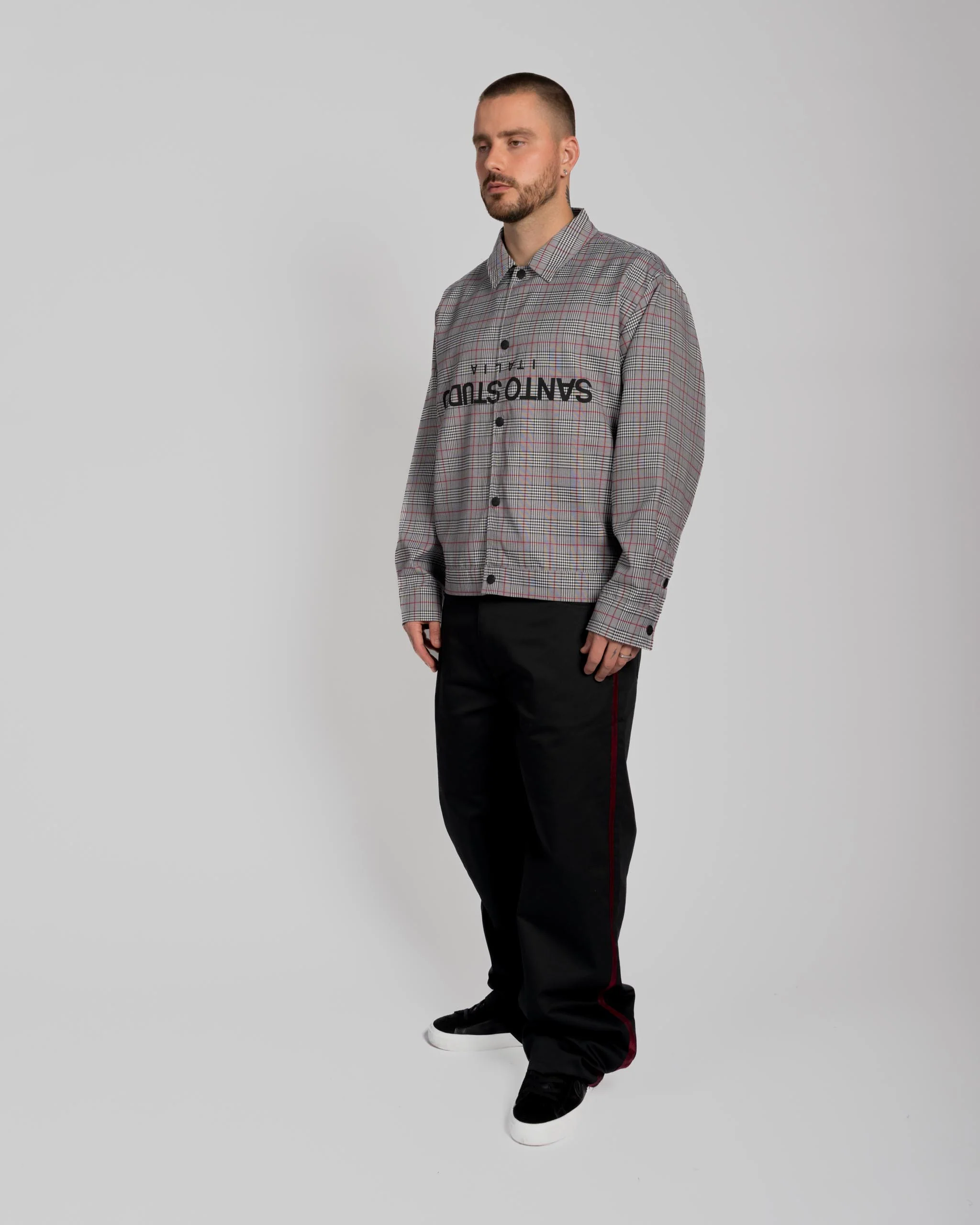 Plaid Button Up Shirt Jacket - Bear Degidio Edition - Image 10