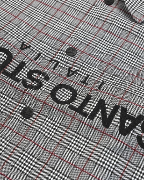 Plaid Button Up Shirt Jacket - Bear Degidio Edition - Image 5