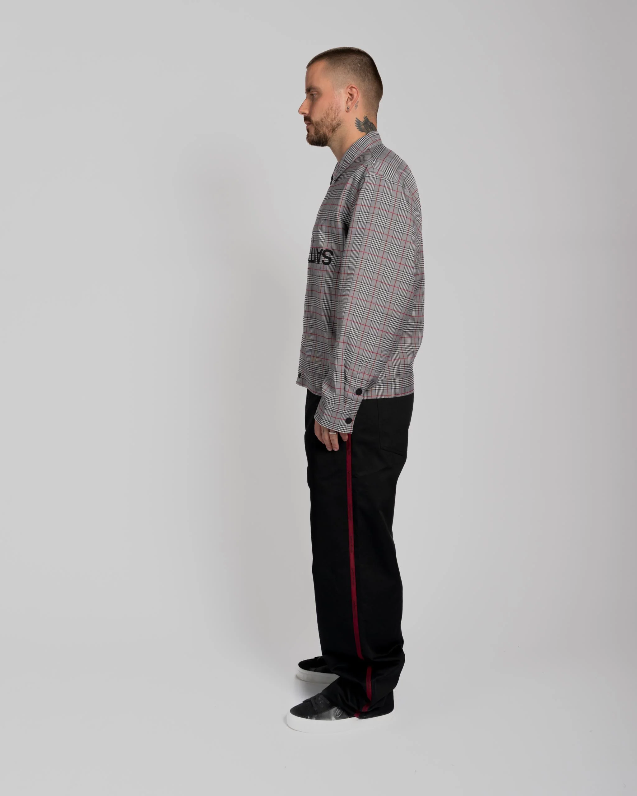 Plaid Button Up Shirt Jacket - Bear Degidio Edition - Image 6