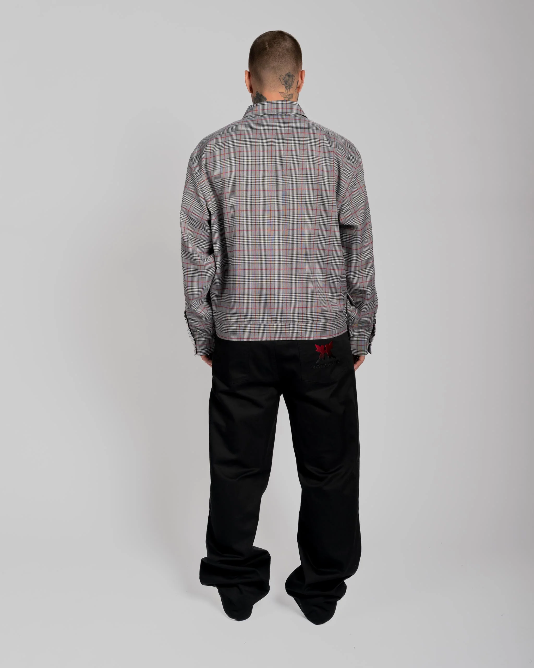 Plaid Button Up Shirt Jacket - Bear Degidio Edition - Image 8