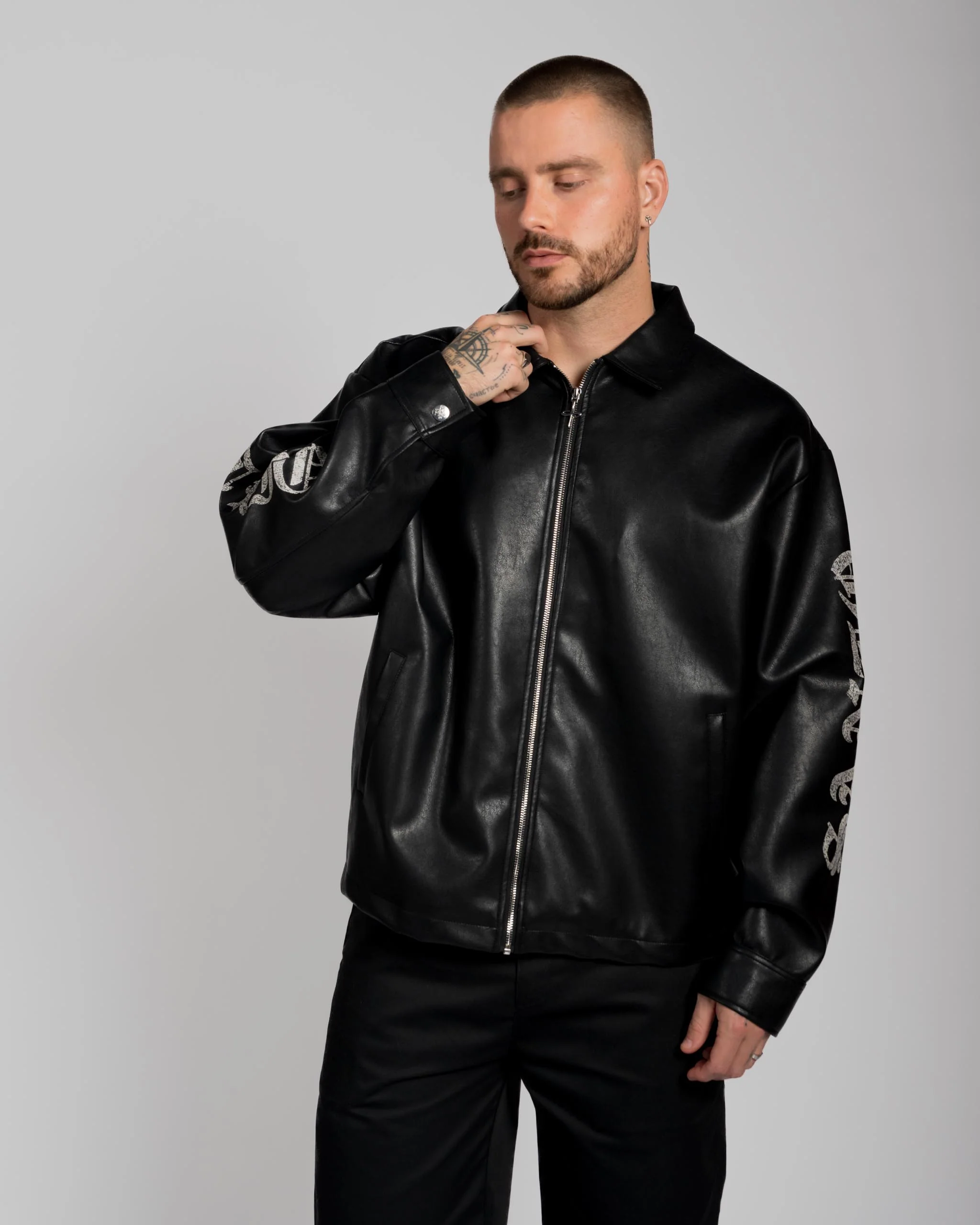 Santo Studio Vegan Leather Jacket - Image 10