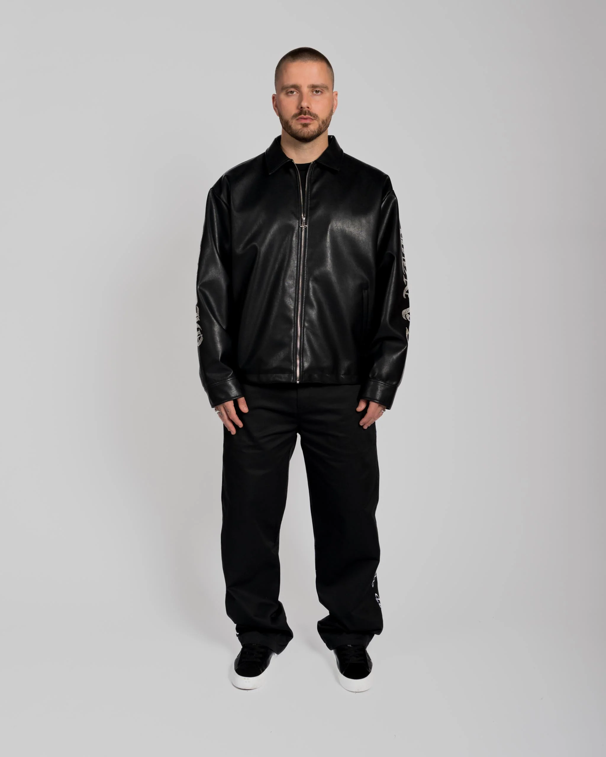 Santo Studio Vegan Leather Jacket - Image 11