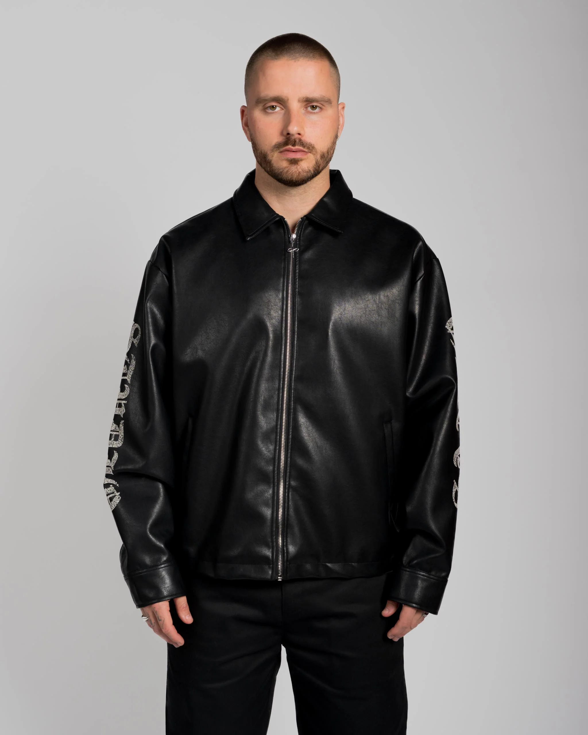 Santo Studio Vegan Leather Jacket - Image 7
