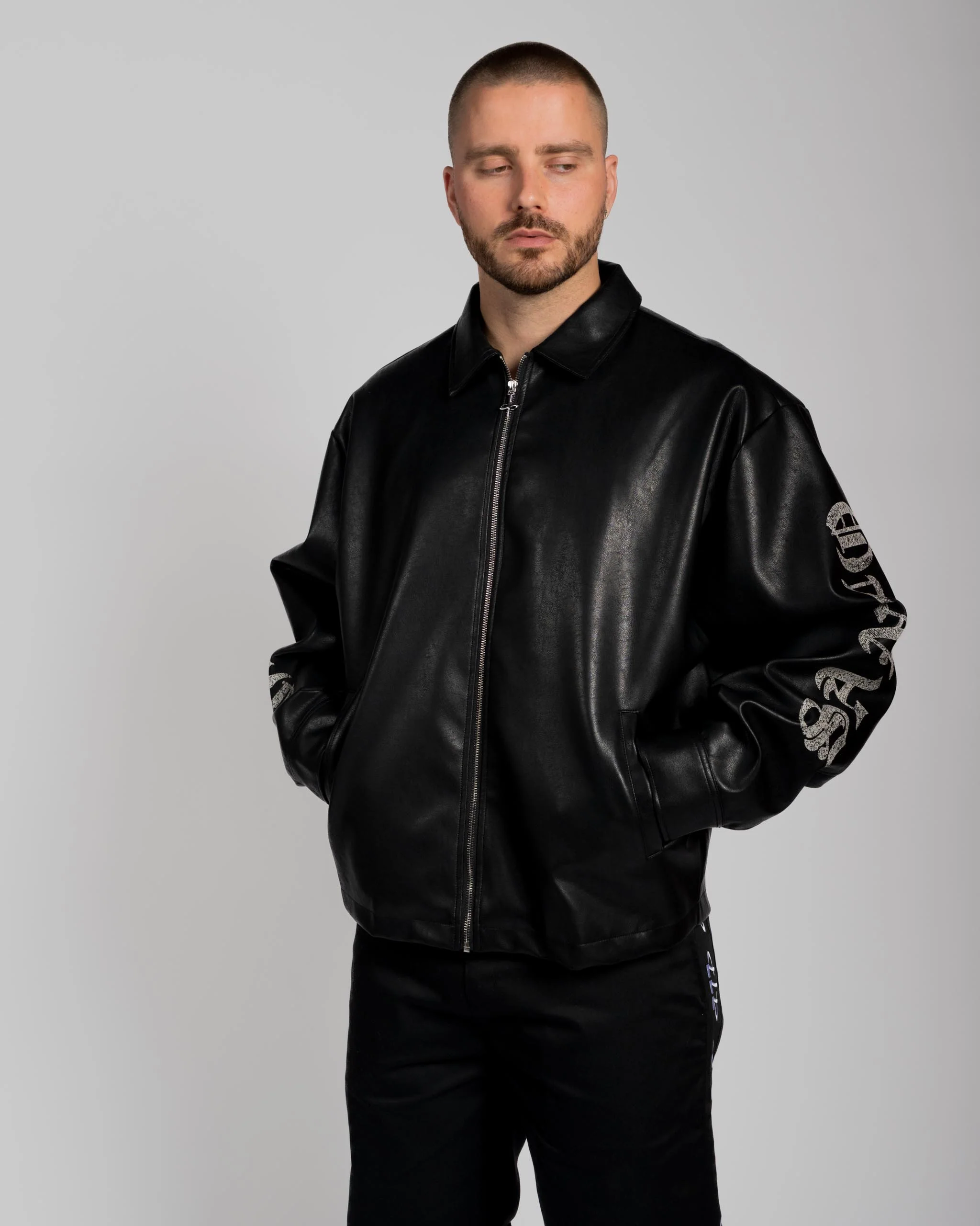 Santo Studio Vegan Leather Jacket - Image 8