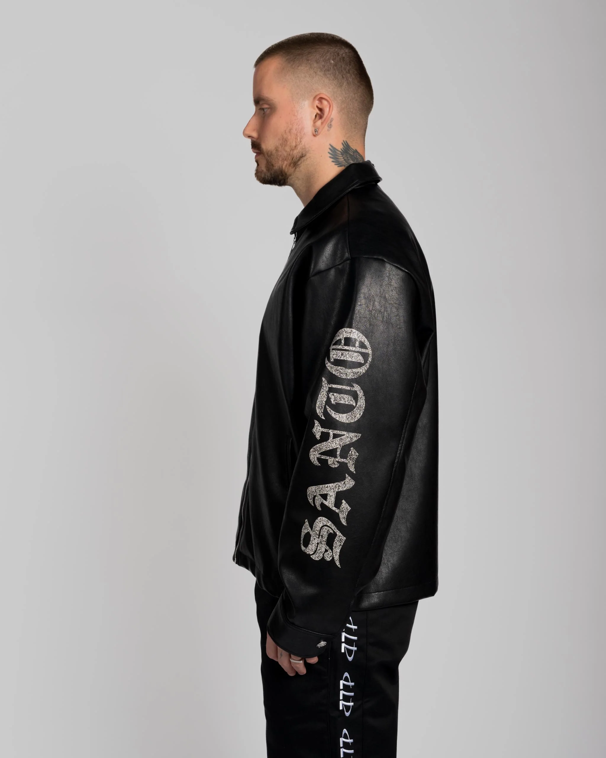 Santo Studio Vegan Leather Jacket - Image 9